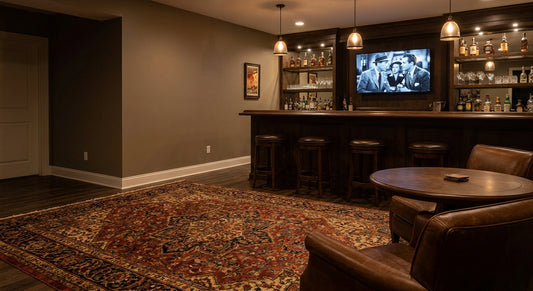 Best rugs for a home bar or entertainment room