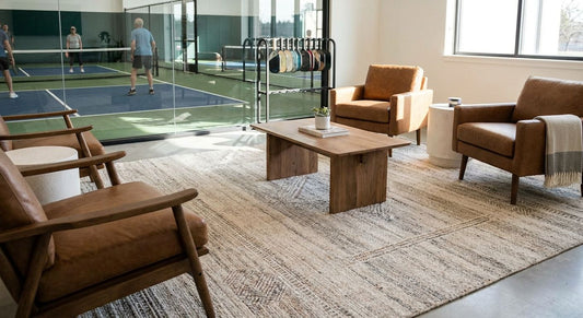 Best rugs for a pickleball or indoor sports lounge
