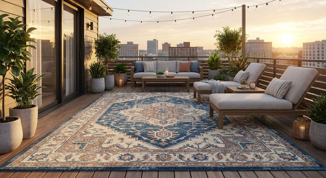 Best indoor-outdoor rugs for a rooftop deck