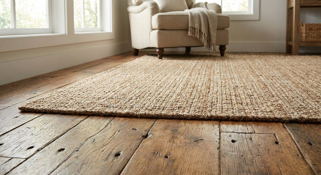 How to pick a rug for uneven or reclaimed wood floors