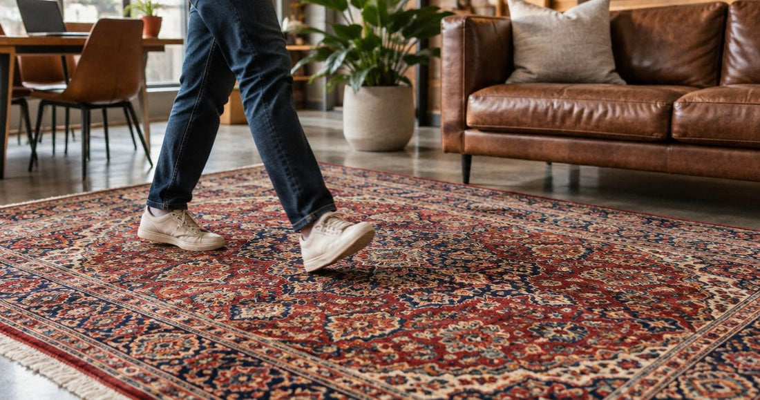 Can a hand knotted persian rug handle high traffic?