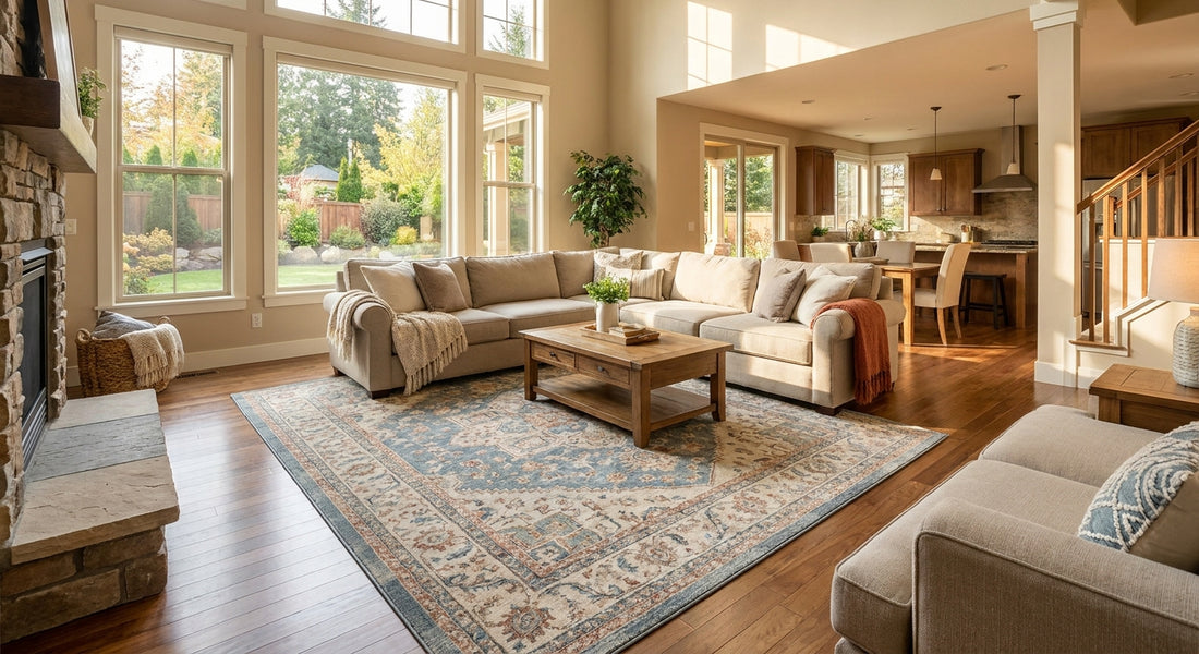 Best 12x18 rugs for great rooms and open living