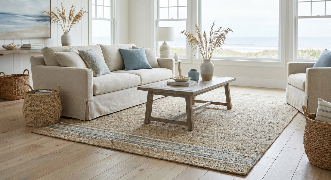 Rugs for coastal interior design style