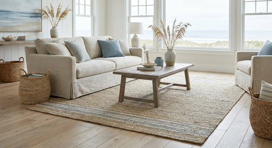 Rugs for coastal interior design style