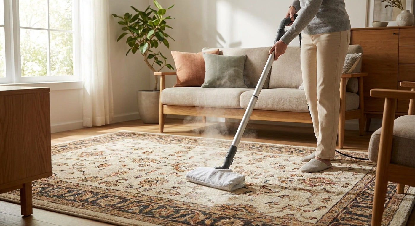 How to steam clean an area rug without damage