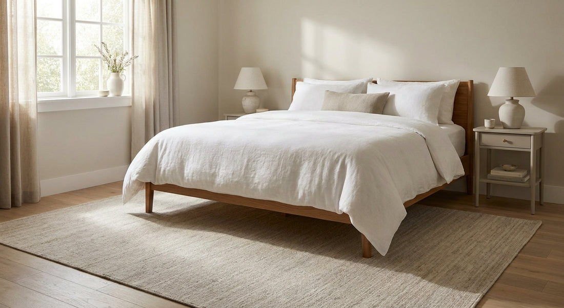 What size rug goes under a queen size bed