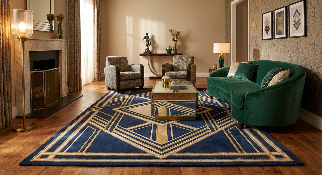 Best rugs for an Art Deco living room