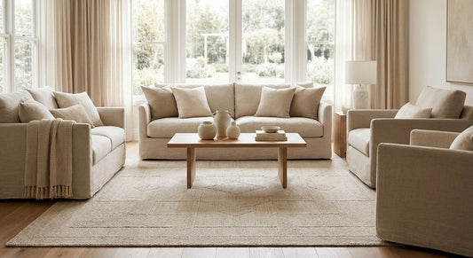 Best tone-on-tone rugs for a monochrome living room