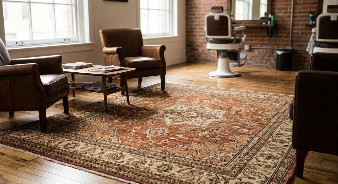 Rugs for a barbershop waiting area