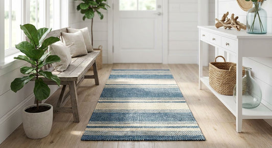Best striped rugs for a coastal entryway