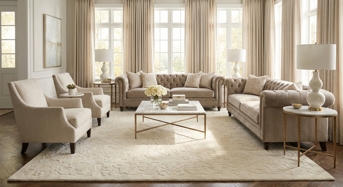Best ivory rugs for a formal living room