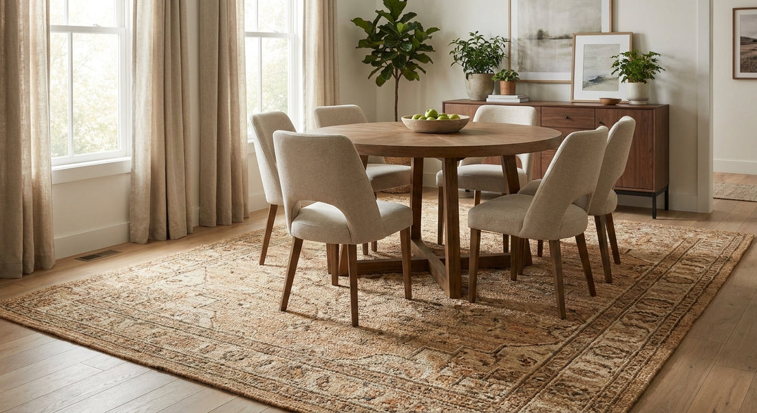 Best 7x9 rugs for a mid-size dining room