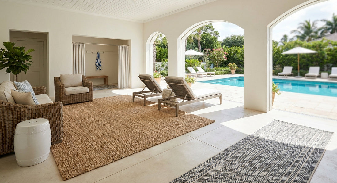 Best rugs for a pool house cabana