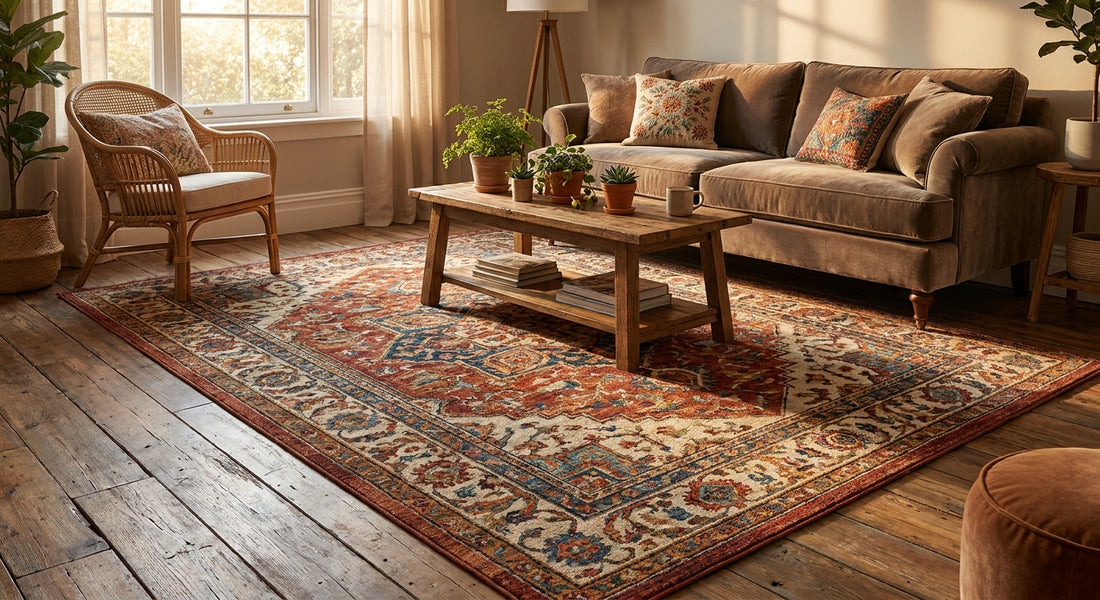 Best multi-color rugs for bohemian living rooms