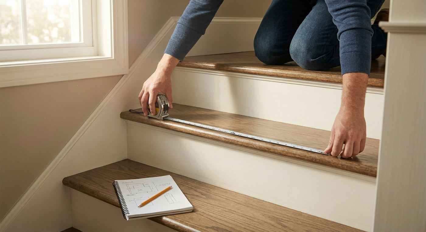 How to measure a staircase for a stair runner
