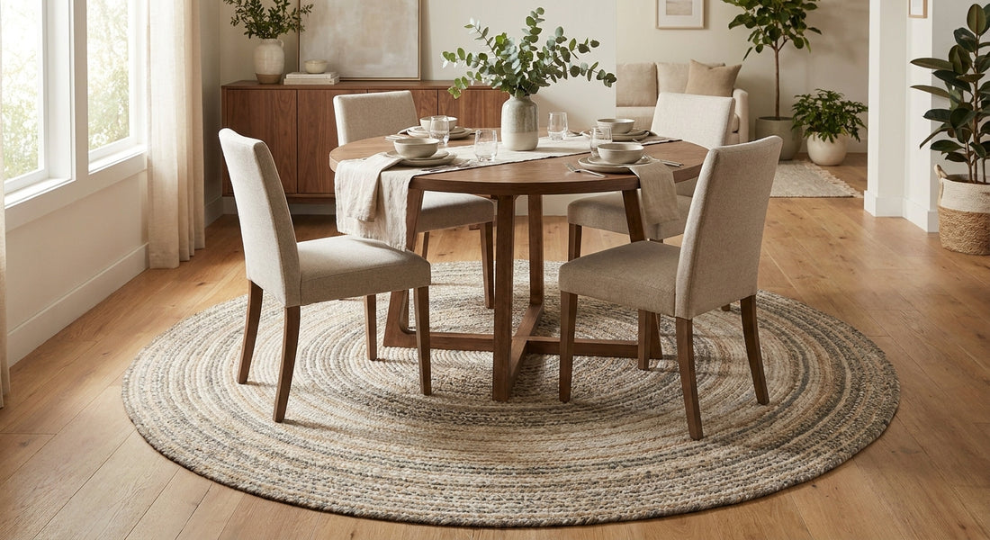 Best rugs for under a round dining table