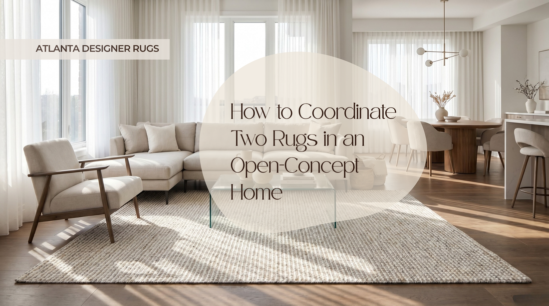 How to Coordinate Two Rugs in an Open-Concept Home Without Making the Space Feel Busy