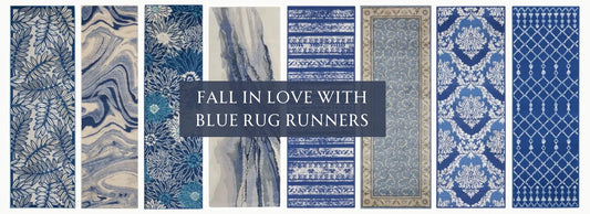 Blue Rug Runners for Hallway, Stairs and Kitchen 