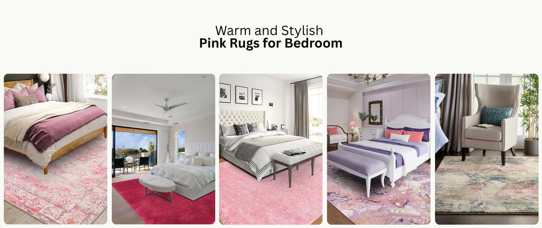 Warm and Stylish Pink Rugs for Bedroom