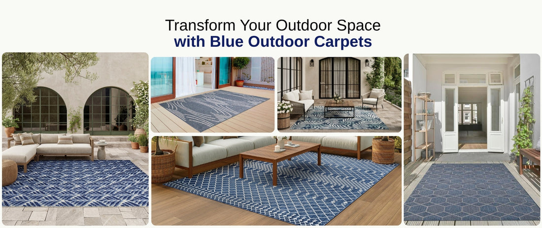 Transform Your Outdoor Space with Blue Outdoor Carpets