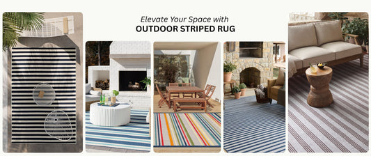 Elevate Your Space with Outdoor Striped Rug