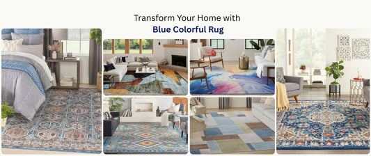 Transform Your Home with Blue Colorful Rug