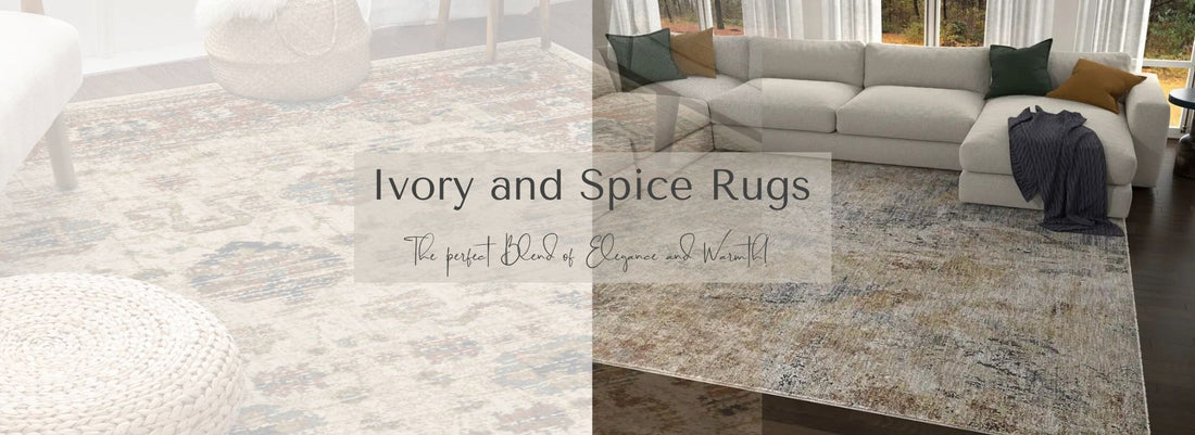 Ivory and Spice colored rugs