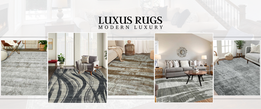 Modern luxury rug with bold abstract patterns, geometric shapes, and premium materials, designed to elevate contemporary interiors with sophistication and elegance