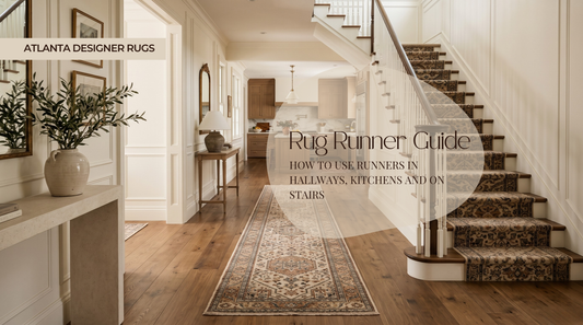 Rug Runner Guide thumbnail showing a premium hallway, kitchen, and stair runner rug interior