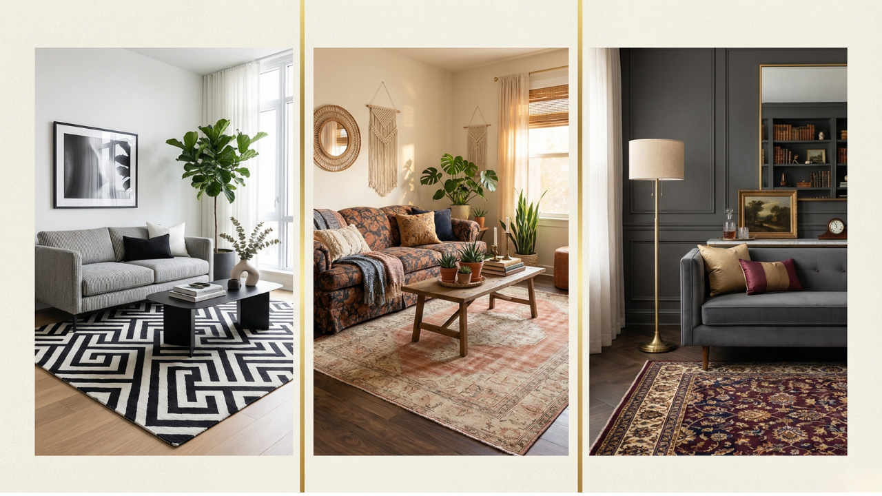 How to Match Rug Patterns with Furniture Patterns – Atlanta Designer Rugs