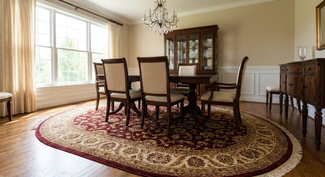 Best oval area rugs for a traditional dining room