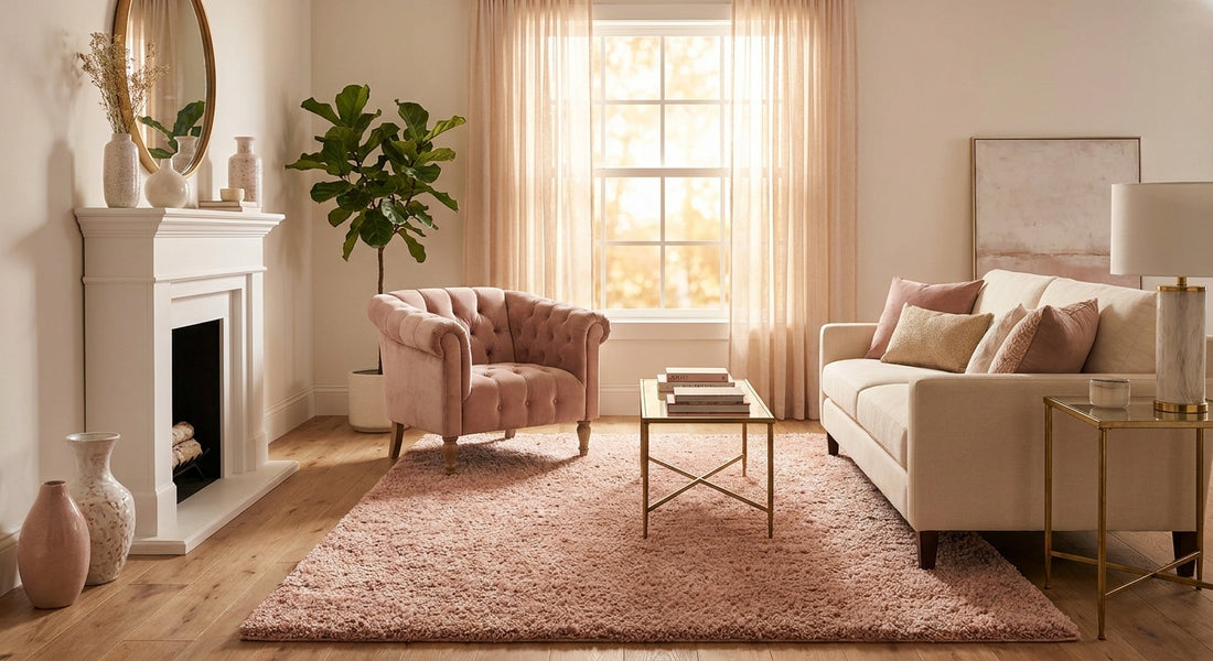 Best pink rugs for a bedroom or glam living room