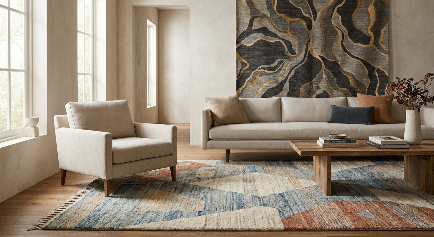 Best contemporary hand knotted rugs