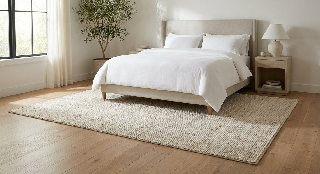 What size rug goes under a California king bed