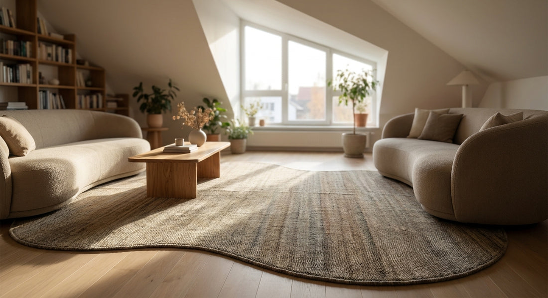 Custom size rugs for oddly shaped rooms
