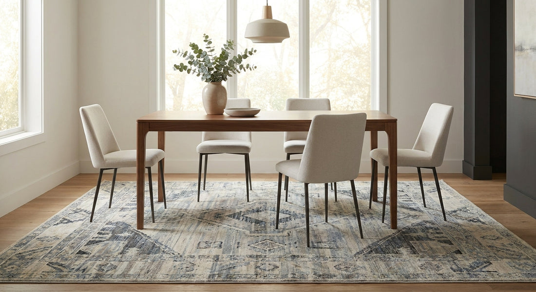 Momeni rugs for a modern dining room