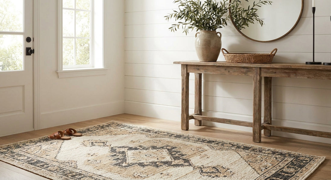 Becki Owens x Loloi rugs for entryways