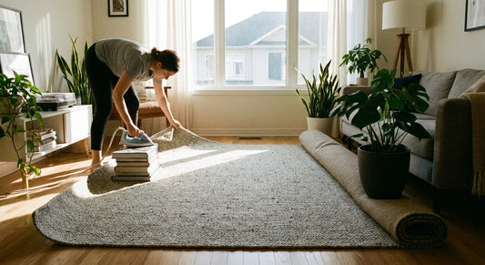 How to flatten a rug that won't lie flat after shipping