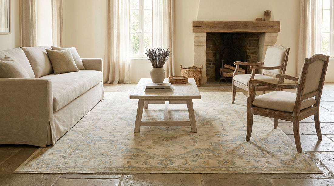 Best rugs for a French country living room