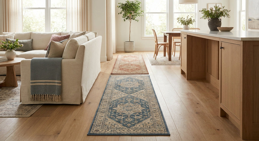 How to use runners to connect two living areas