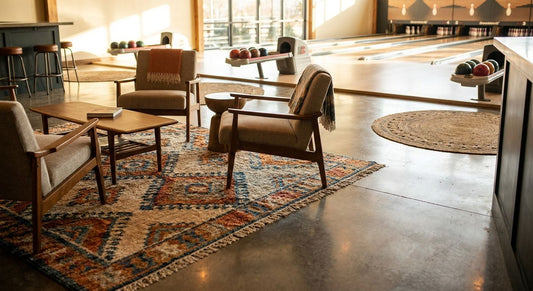 Best rugs for a bowling alley lounge area