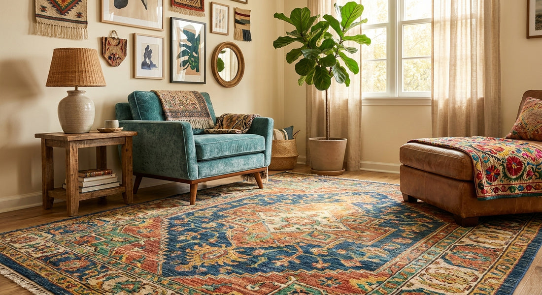 Best multi-color rugs for eclectic rooms