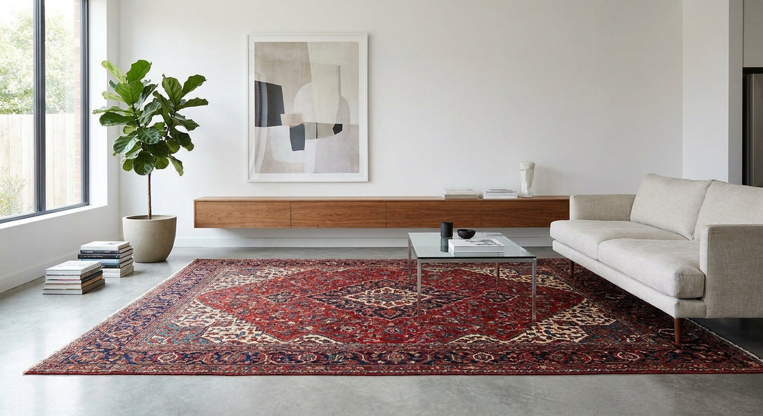 How to style a traditional rug in a modern home