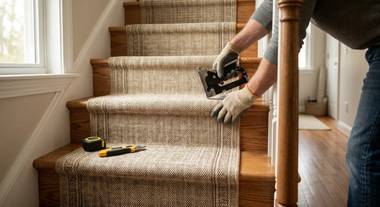 How to install a stair runner without a pad
