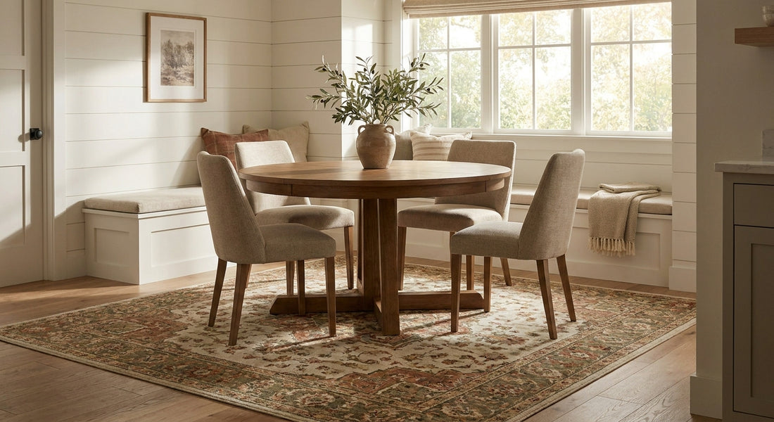 Best 7x7 rugs for square dining nooks