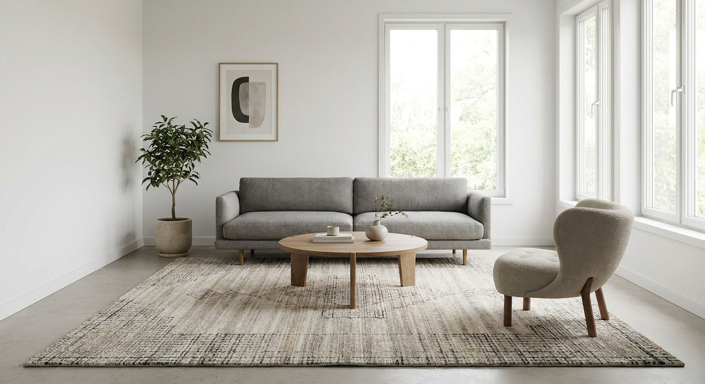 Contemporary area rugs for a minimalist home