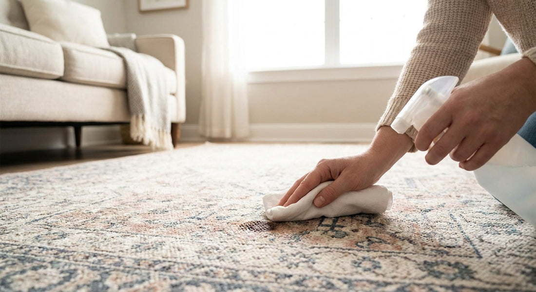 How to spot clean a synthetic area rug