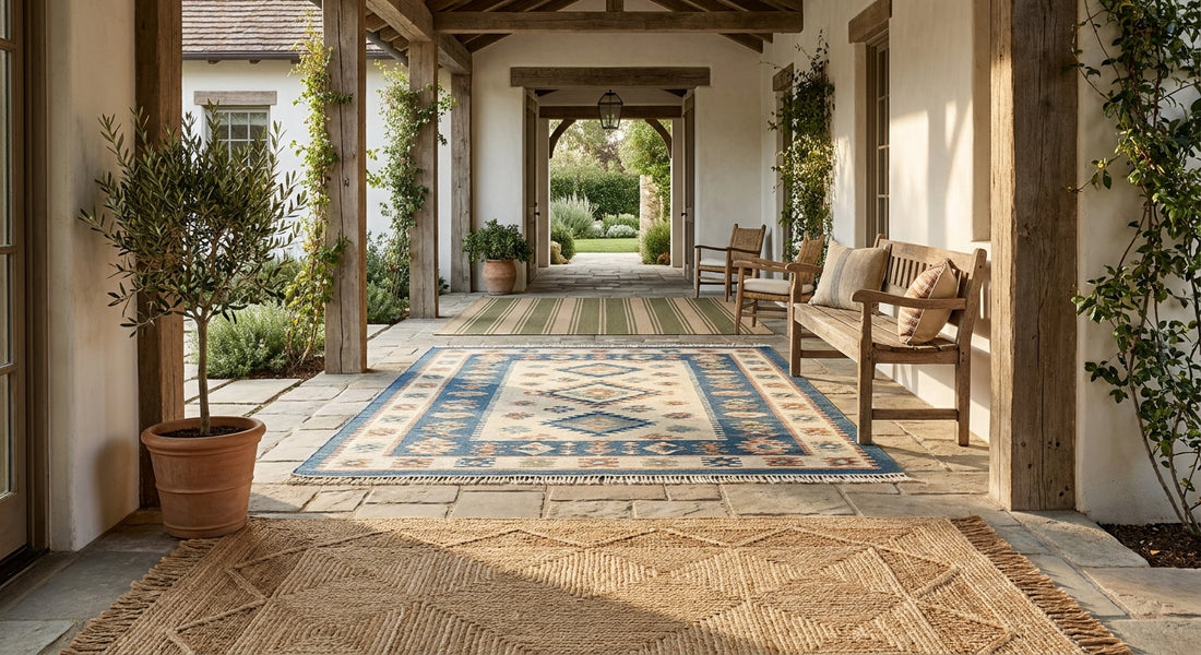 Best flatweave rugs for a covered breezeway