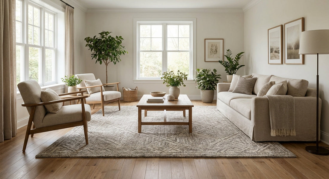 How to use a 10x10 rug in a square room