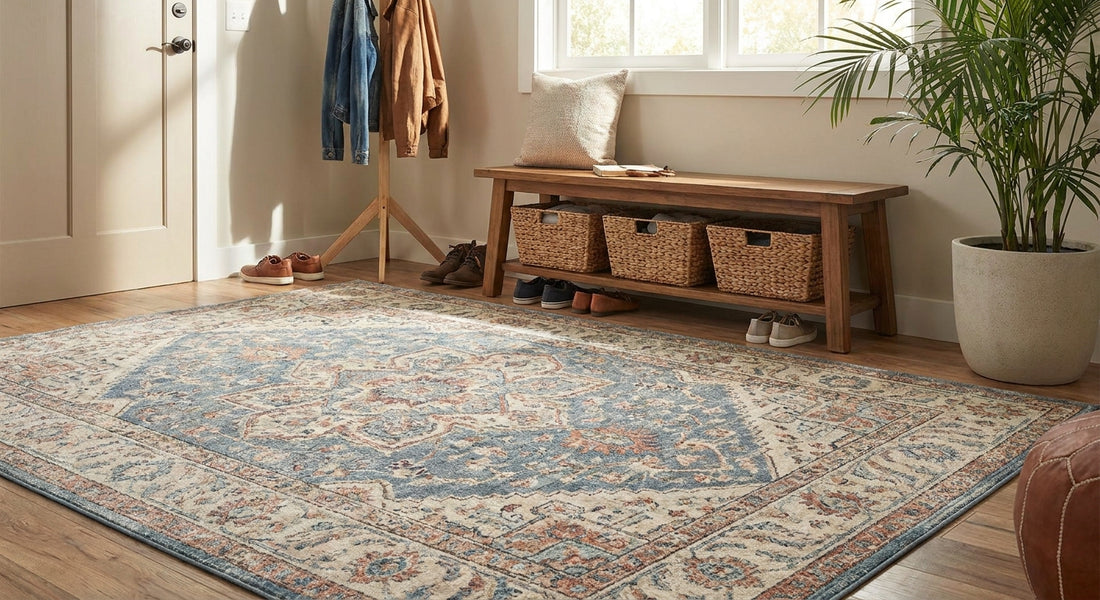 Nourison rugs for a busy entryway